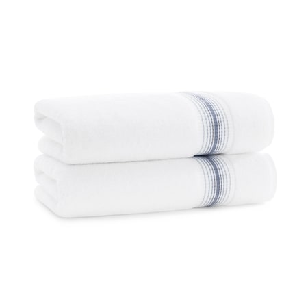 Monarch Brands Turkish Bath Towels, 30in x 60in, Striped , Crystal, 2PK PNP-BT-STT-3060-18-CYT